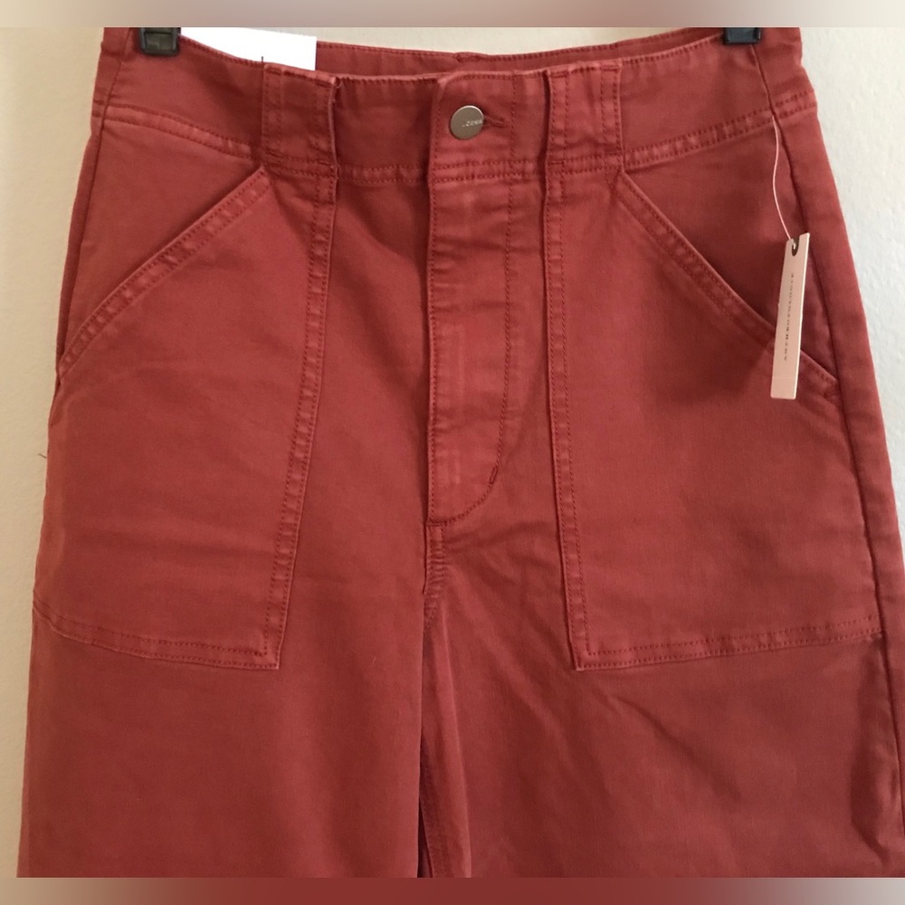 Joe’s Jeans x Anthropologie Chloe High Rise Wide Leg Pants Burnt Henna NWT Sz 26 - Picture 6 of 16
